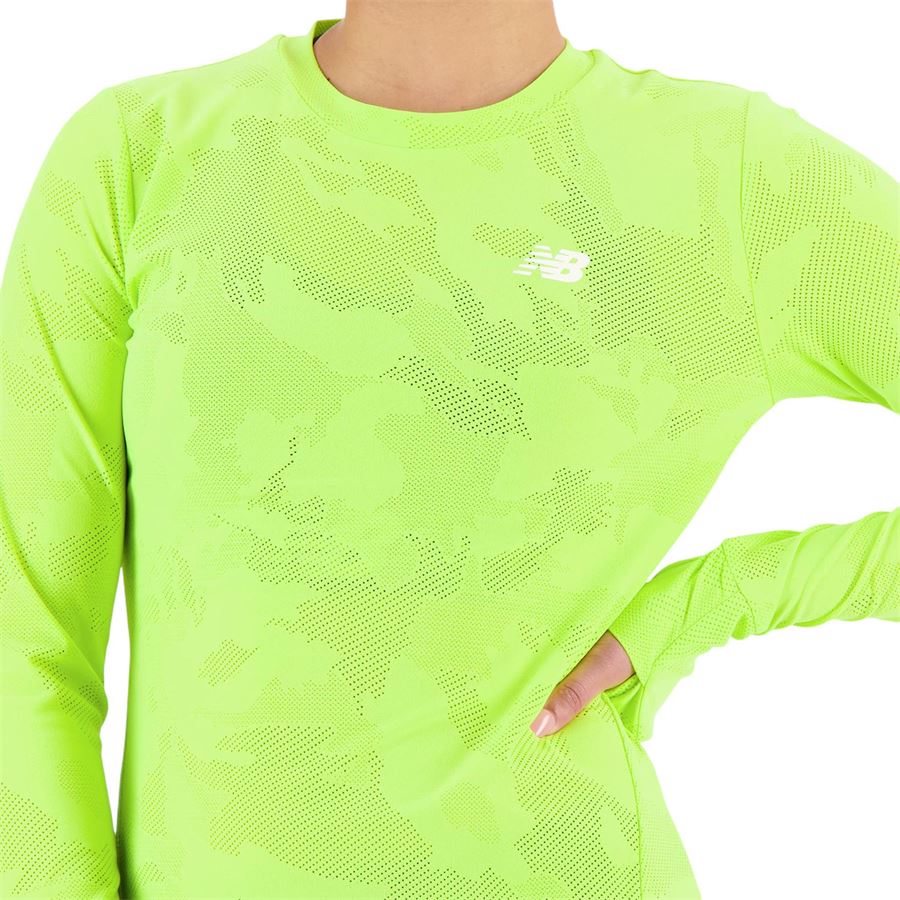 Q SPEED JACQUARD LONG SLEEVE New Balance | WT33282THW